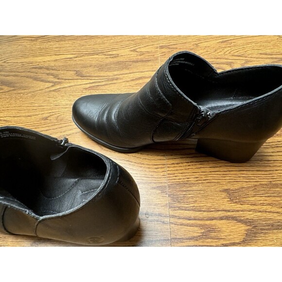 Born Caley Leather Booties Womens 8.5M Dark Brown Stacked Heel‎ - Picture 8 of 14